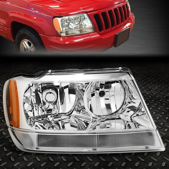 NUVISION for 99-04 Jeep Grand Cherokee WJ OE Style Passenger Right Side Headlight Chrome