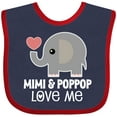 thumbnail image 3 of Inktastic Mimi and PopPop Love Me Grandchild Boys or Girls Baby Bib, 3 of 4