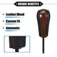 thumbnail image 3 of Unique Bargains Automatic Gear Shift Knob Stick for BMW E81 2006-2011 for BMW E82 2006-2013 Black Brown Mahogany Pattern, 3 of 6