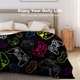 thumbnail image 4 of LHSHID Gaming Blanket Soft Flannel Gamer Video Games Merch Boys Girls Adults Gifts Home Decor for Sofa Travel 50x60in, 4 of 6