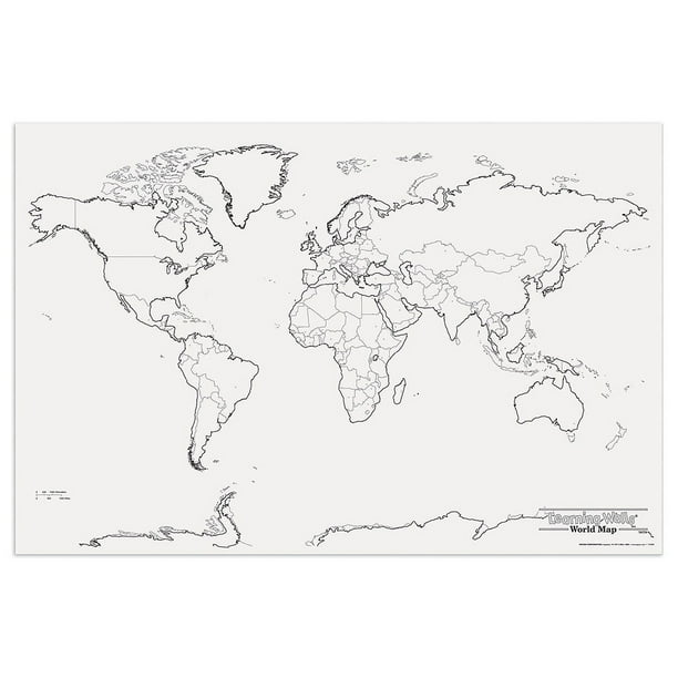 learning wall world map walmart com