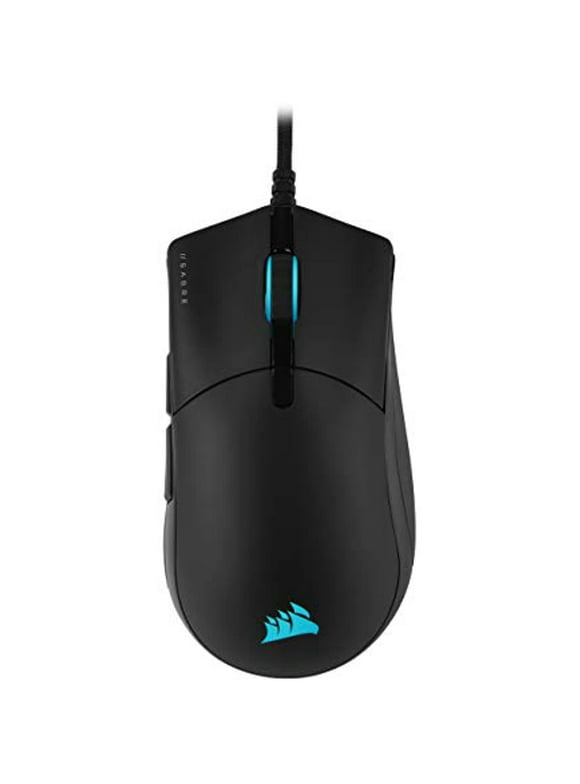 Corsair Sabre Rgb Pro Champion Series Fps/Moba Gaming Mouse - Ergonomic Shape For Esports And Competitive Play - Ultra-Lightweight 74G - Flexible Paracord Cable