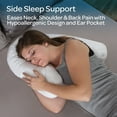 thumbnail image 4 of Bluestone Contour Side Sleeper Pillow with Ear Pocket for Pain Relief, 4 of 6