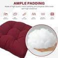 thumbnail image 3 of Eurhowing Water Resistant Seat Cushions 19x19x4 Inch, 2-Pack Outdoor Chair Cushions with Ties, High-Density Foam Patio Furniture Cushions, Burgundy, 3 of 6
