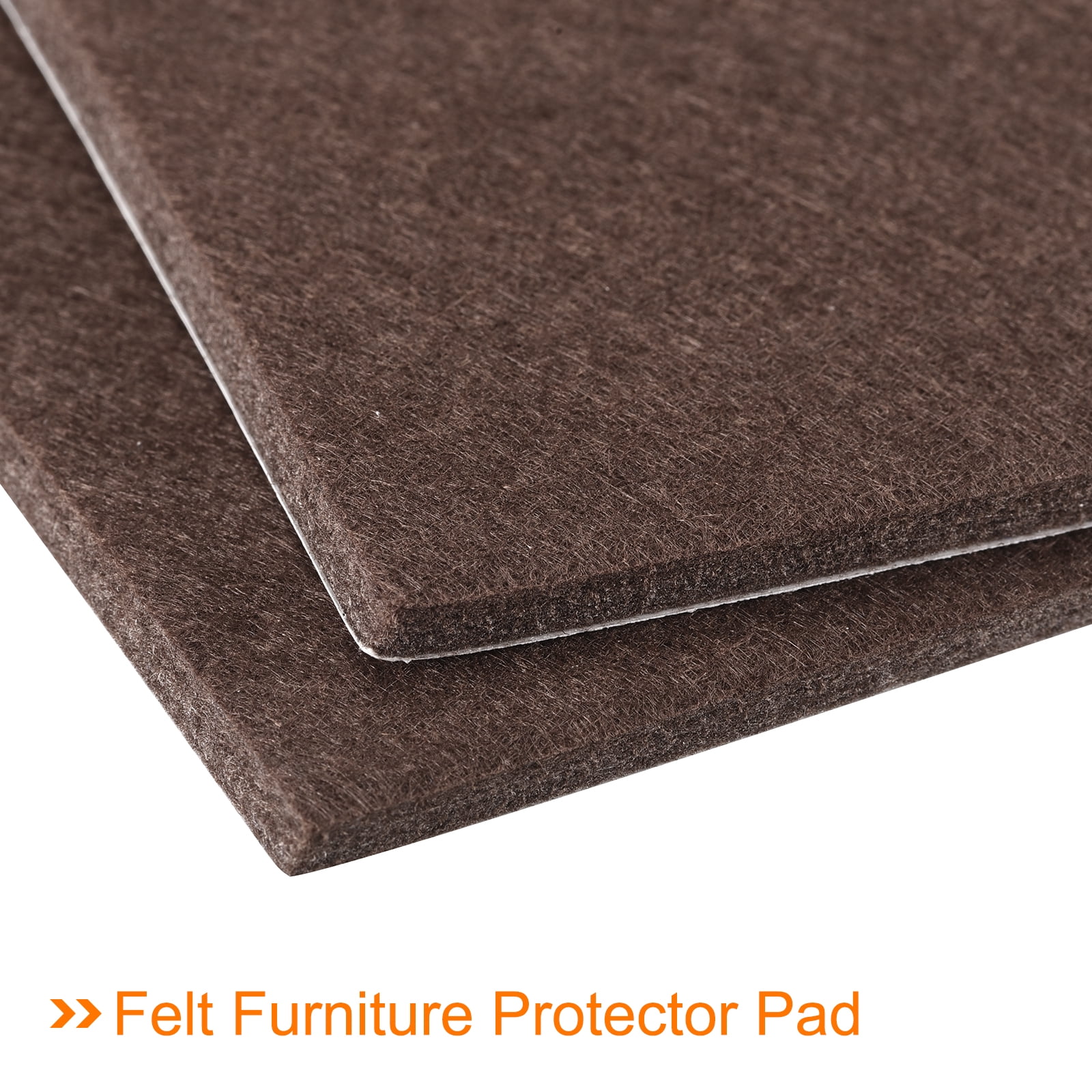 Felt Furniture Pads, 5" x 5" Self Adhesive Square Floor Protectors, Brown 24Pack