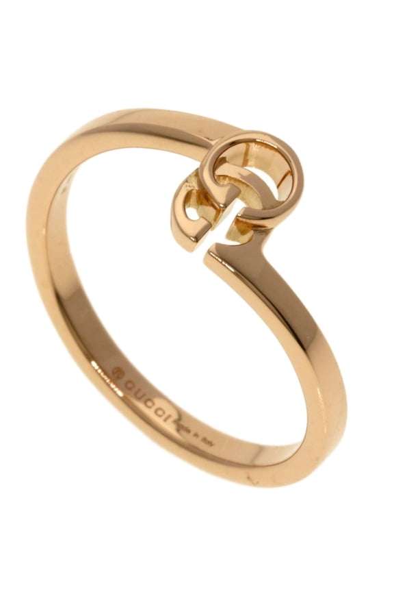 Pre-Owned Gucci GG Running #10 Ring, 18K Pink Gold, Women's.