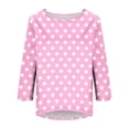 thumbnail image 7 of ZyeKqe 3/4 Sleeve Shirts for Women Casual Printed Oversized Fall Fashion Gym Tops Dressy T-Shirt Crewneck Sweatshirts, 7 of 7