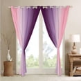 thumbnail image 4 of Pink and Purple Curtains 2 panels,Light Blocking Ombre Blackout Curtains for Kids Room,Thermal Insulated Noise Reducing Gradient Abstract Blackout Curtains for Girls Bedroom-42"W x 63"L (Pack of 2), 4 of 7