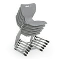 thumbnail image 3 of Hierarchy Cantilever School Chair, 5 Pack, 16" Height, Chrome Frame, Grey Shell, 3 of 3