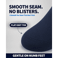 thumbnail image 5 of Special Essentials 12 Pairs Cotton Diabetic Socks Crew for Men and Women Navy (Size 10-13), 5 of 7