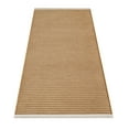 thumbnail image 2 of Abroad Beige Striped Polyester Area Rugs for Living Room Jacquard Textured Modern Rugs Soft Geometric Rug for Bedroom Mid Century Washable Rug Non-Slip Bohemian Perfect for Dining Room Office, 2 of 6