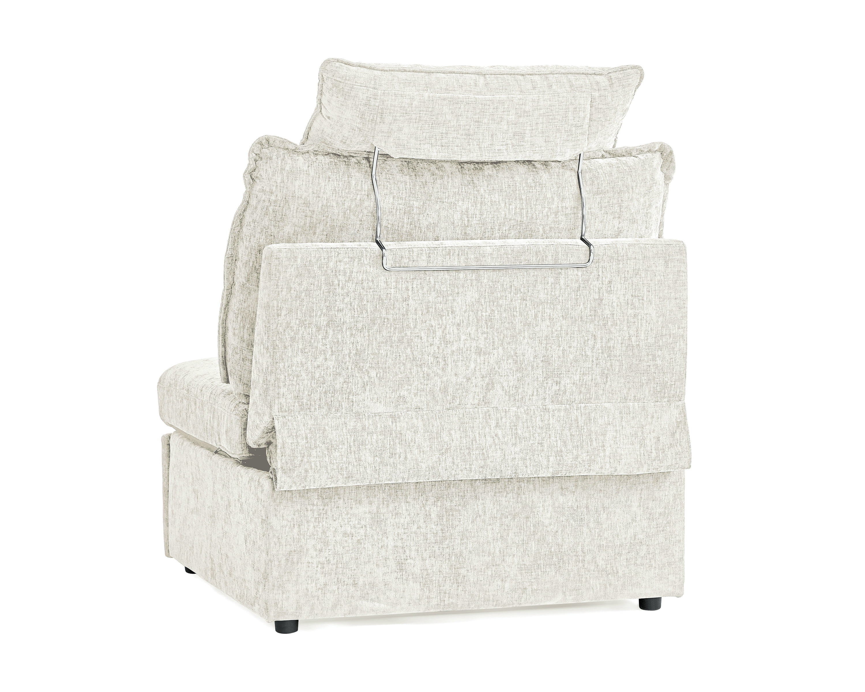 BEDEEP Chenille Power Recliner, White
