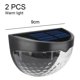 thumbnail image 2 of Paquete de 2 luces solares para vallas: luces decorativas para exteriores, terrazas, jardines, patios, porches y escaleras, 2 of 5