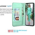 thumbnail image 5 of Galaxy A71 5G Case, [5G Version] Galaxy A71 Wallet Case, Tekcoo Luxury PU Leather Cash Credit Card Slots Holder Carrying Folio Flip Cover [Detachable Magnetic Hard Case] for Samsung A71 [Turquoise], 5 of 6