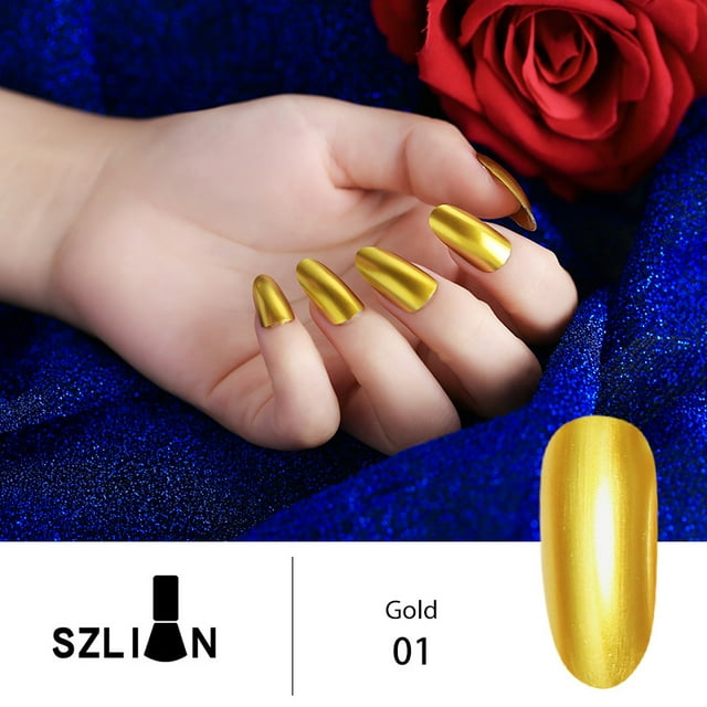 16 Color 8ML Nail Polish Silver Mirror Effect Long Lasting Nail Enamel