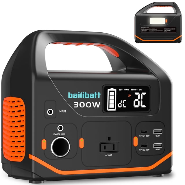 Estación de energía portátil bailibatt 266 Wh 300 W 110 V CA