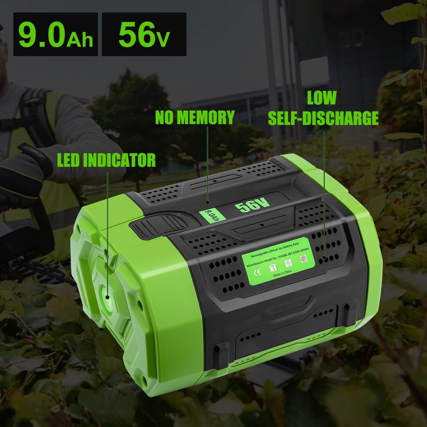 2Packs 56V 9.0Ah Replacement for EGO Battery BA2800T BA2800 BA4200 BA1400 Compatible with Ego 56V Battery Power+ Cordless Tools