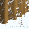 thumbnail image 6 of Brown Cartoon Dinosaurs Fossils Pattern Shower Curtain 36"x72" ,Bathroom Decorative Shower Curtains Set with 12 Hooks,Modern Waterproof Washable Shower Curtain, 6 of 6