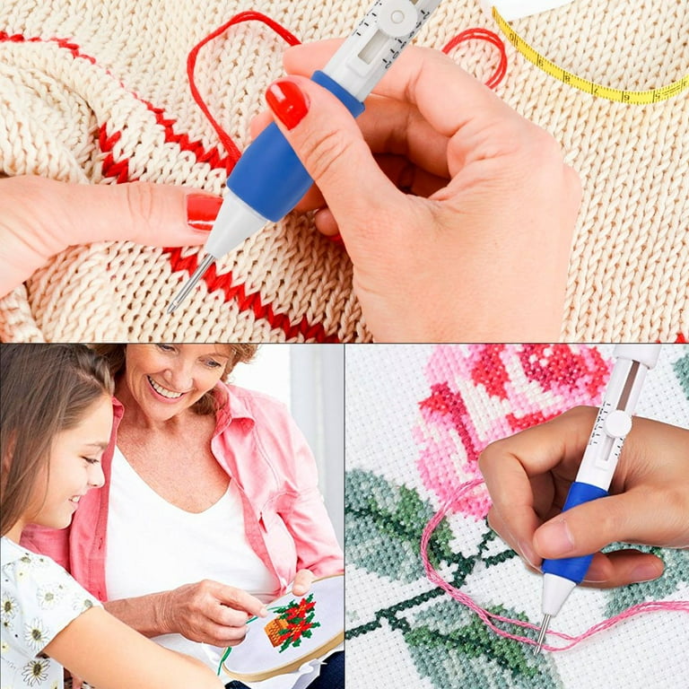Yarniss Punch Needle Embroidery Kit, Magic Embroidery Pen with 50 Colors  Embroidery Floss 