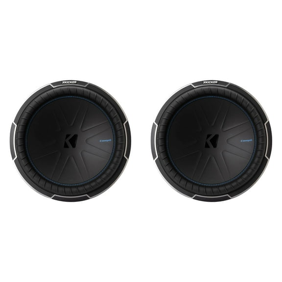Kicker (2) 51CWQ154 CompQ Q-Class 15" Subwoofer, Dual 4-Ohm