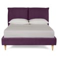 thumbnail image 3 of Cama Matrimonial Makora Zenvia Morado Tapizada en Tela Tipo Velvet (No Incluye Colchón), 3 of 8