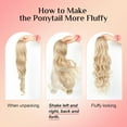 Ponytail Extension, SHBOTO Long Wavy Drawstring Ponytail 26" Clip in