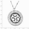 thumbnail image 2 of Finest Gold Sterling Silver & Ruthenium-Plated Beaded Floral Circle with 2 in. Extension Necklace, 2 of 5