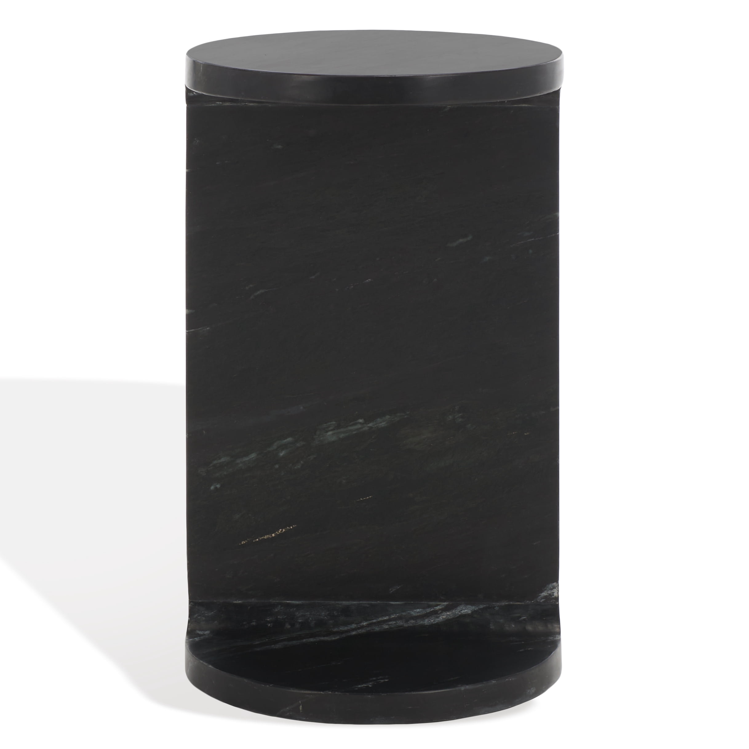 Safavieh Couture Melinda Marble Round C End Table, Black
