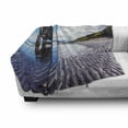 thumbnail image 3 of Iceland Soft Flannel Fleece Throw Blanket, Ocean Tide at Sunset Famous Rock Hvitserkur in the Form of a Big Mammoth Sky, Cozy Plush for Indoor and Outdoor Use, 60" x 80", Multicolor, by Ambesonne, 3 of 6