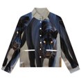 thumbnail image 4 of Jackets for Women Winter Coat Jackets Flannel Stand Collar Jacket(Leopard,Size:S-4XL), 4 of 7