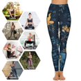 thumbnail image 5 of Women's High Waisted Yoga Leggings with Pockets，Bohemian Pattern，Tummy Control Non See Through Workout Athletic Running Yoga Pants, 5 of 6