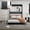 Grey+White, variant on Harmie Adjustable Folding Table, 39.37 x 23.62 x 29.92 Inches, Manual Gas-Lift Height Adjustment, Caster Wheels, Black