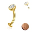 thumbnail image 4 of 14G Titanium Floating Belly Button Rings for Women Flat Back Belly Rings 10mm Belly Piercing Jewelry, 4 of 5