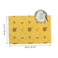 thumbnail image 2 of DouZhe Polyester Placemats Set of 4, Cute Flying Little Bee Pattern Heat Resistant Place Mats for Dining Table, 12" x 18", 2 of 7