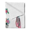 thumbnail image 2 of Ballerina Soft Flannel Fleece Blanket, Painting Illustration of Girl with Floral Head Wear and Fluffy Pastel Toned Tutu, Cozy Plush for Indoor and Outdoor Use, 70" x 90", Multicolor, by Ambesonne, 2 of 5
