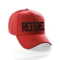 thumbnail image 2 of Sport Classic Baseball Hat Custom Referee Letters Structured Cap, Red Hat Black Letters, 2 of 4