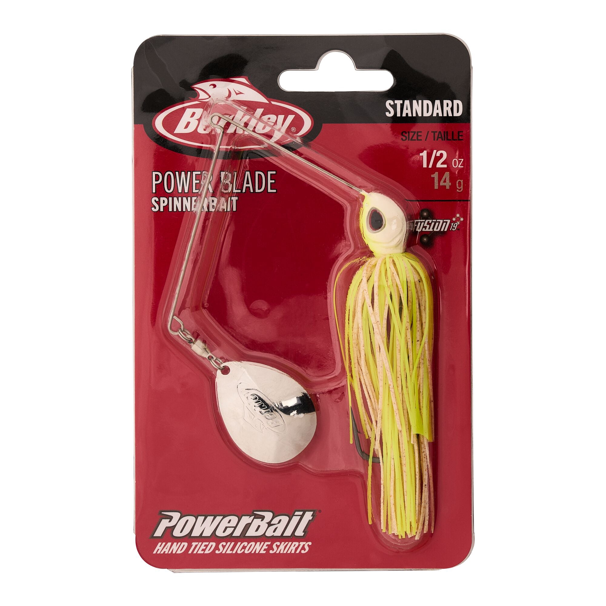Berkley Power® Blade Standard, Spinnerbaits, White Chartreuse/Silver (1 Count)