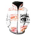 thumbnail image 1 of Sudadera con capucha y cremallera para hombre, diseño abstracto de ojos de tigre, manga larga, divertida, moda de primavera 2024, gran oferta, hip hop, chaquetas con capucha., 1 of 6