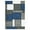 Navy Blue, variant on Garvee 8'x10' Modern Geometric Rug Contemporary Boxes Print Area Rug Low Pile Anti-Slip Carpet, Blue