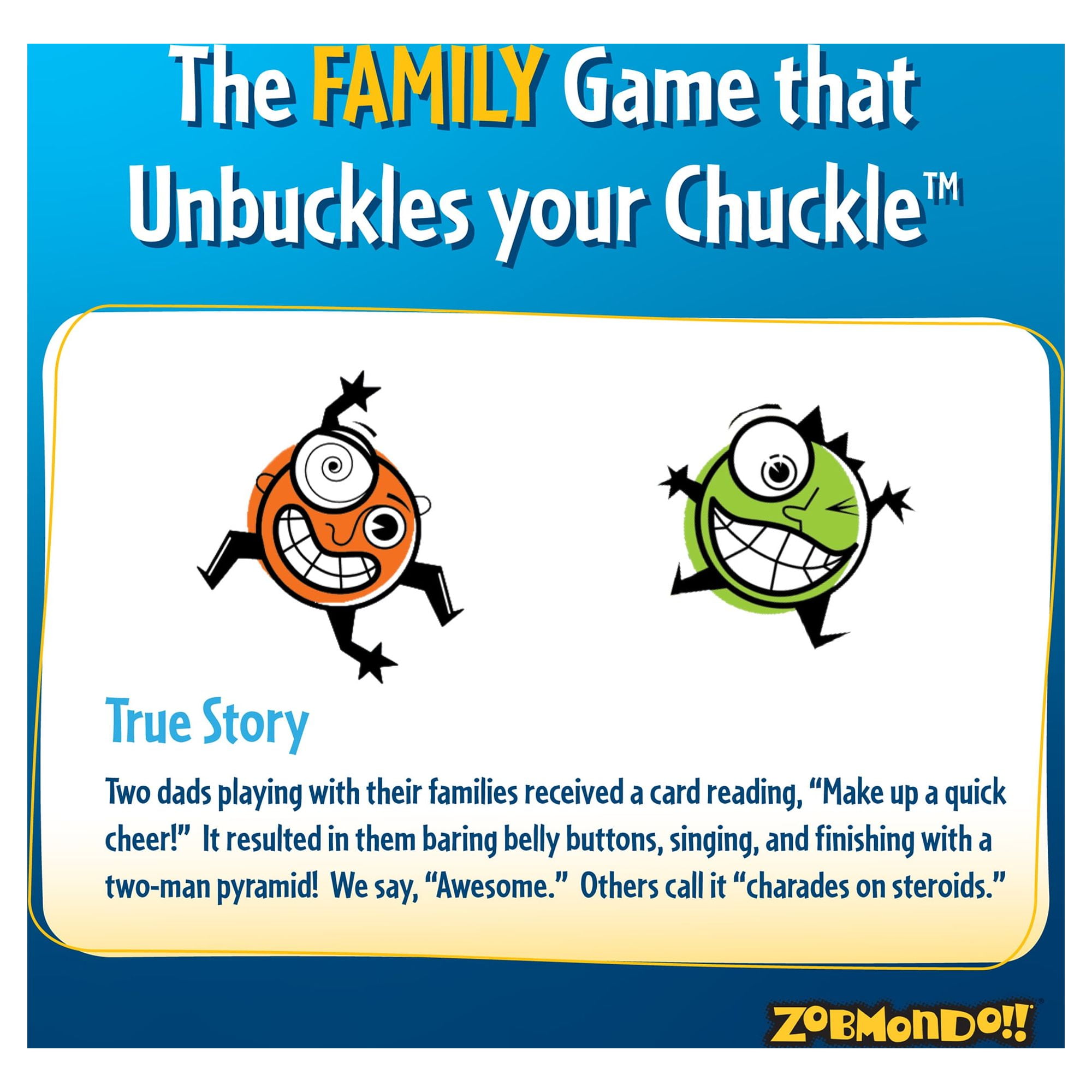 Zobmondo!! Don't Make Me Laugh Silly Charades Party Game, Fun for Families and Children 5+