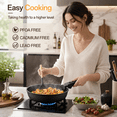 thumbnail image 3 of NULAS 21 Piece Pots and Pans Set Non Stick, Stackable RV Kitchen Cooking Set , Cookware Set with Detachable Handle, Dishwasher Safe, Oven Safe, Black, 3 of 7