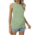 thumbnail image 2 of Meichang Womens Tank Tops Eyelet Shirts Sleeveless Casual Crew Neck T Shirts Solid Loose Fit Basic Shirts Running Athletic Workout Tank Tops for Women Mint Green M, 2 of 8