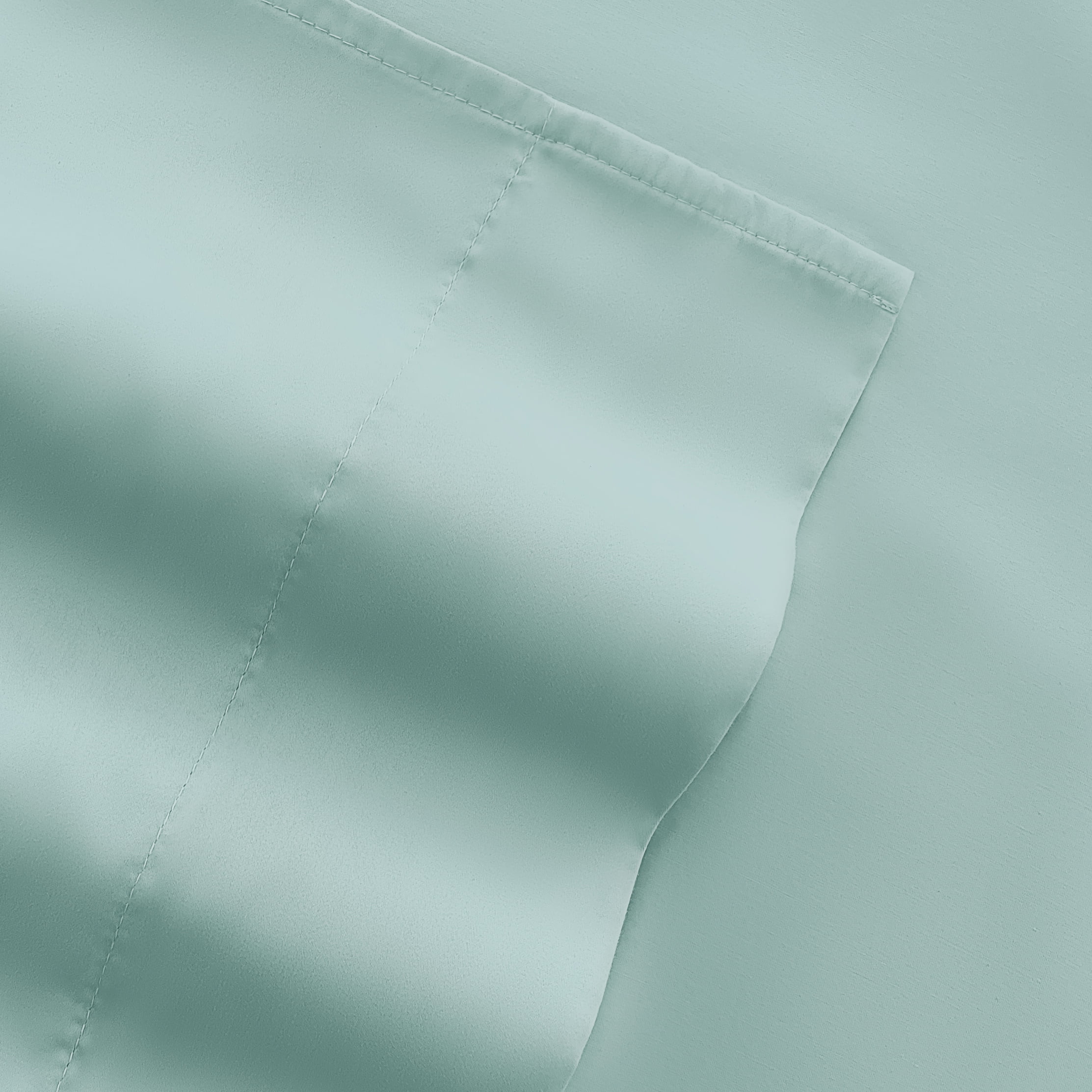 Queen, Aqua Solid Microfiber 6 Piece Bed Sheet Set, by Noble Linens