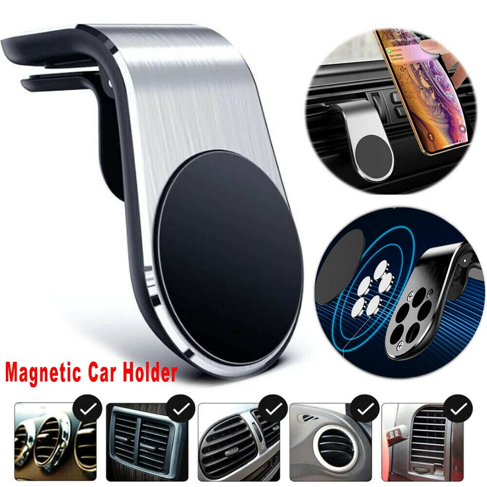 S8 S7 S6 360°Rotation Magnetic Car Mount for iPhone X/8/8Plus/7/7Plus/6s/6P/5S Car Cell Phone Holder Vent Baseus Cell Phone Holder for Car with Release Button & Support Deck e Samsung Galaxy S9 