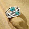 thumbnail image 4 of Ross-Simons Turquoise Highway Ring in Sterling Silver, Women's, Adult, 4 of 5