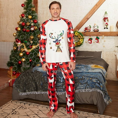 

Pajamas for Women KKCXFJX Matching Family Sets Christmas Casual Printed Top With Bottom Outfits Home Wear