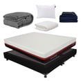 thumbnail image 1 of Colchón King Size + Box Black + Edredón Homy+ Almohada One + Sábanas Softy + Protector de Colchón Restonic Dicasa Roll, 1 of 10