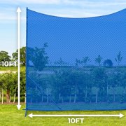 Freestanding STOP THAT BALL™ Backstop Net System | Multi-Sport Ball Stop Net & Posts [10ft High]