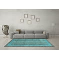 thumbnail image 3 of Ahgly Company Indoor Rectangle Abstract Light Blue Modern Area Rugs, 4' x 6', 3 of 4