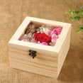 thumbnail image 3 of Vitrina de Almacenamiento Sunnimix de madera para joyería Caja de Regalo de flores, 3 of 7